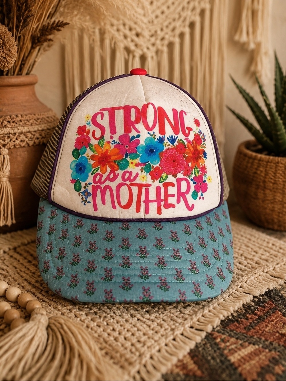 NWT Natural Life Strong as a Mother Trucker Hat - Picture 3 of 6